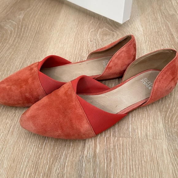 Eileen Fisher Asha-Su Suede Pink Flats in Spice, size 8 - Picture 6 of 10